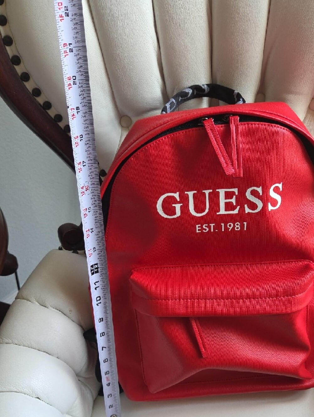 GUESS Red Logo Backpack - Picture 3 of 6
